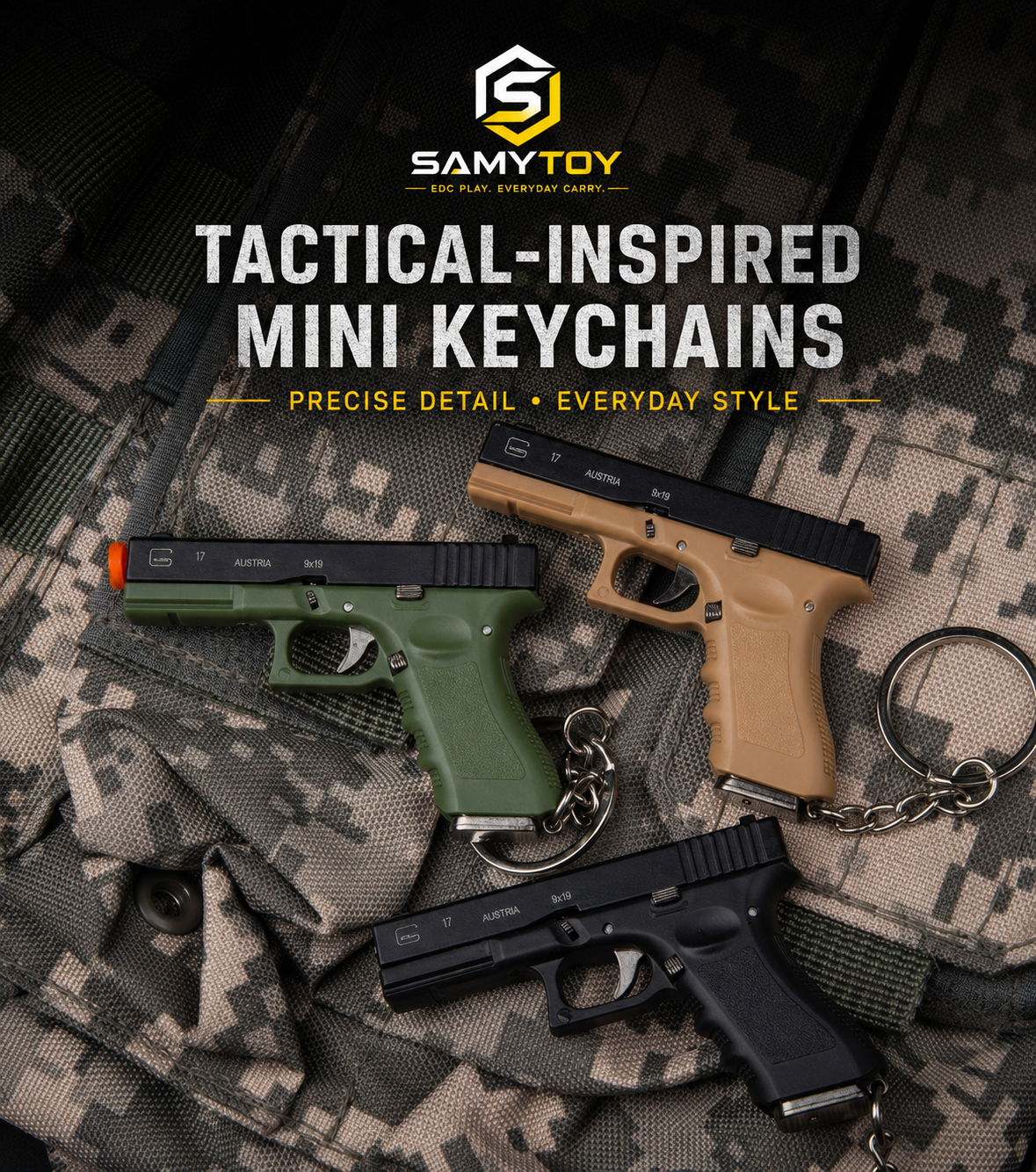 SAMYTOY™ Glock 17 Ejection Detachable Keychain