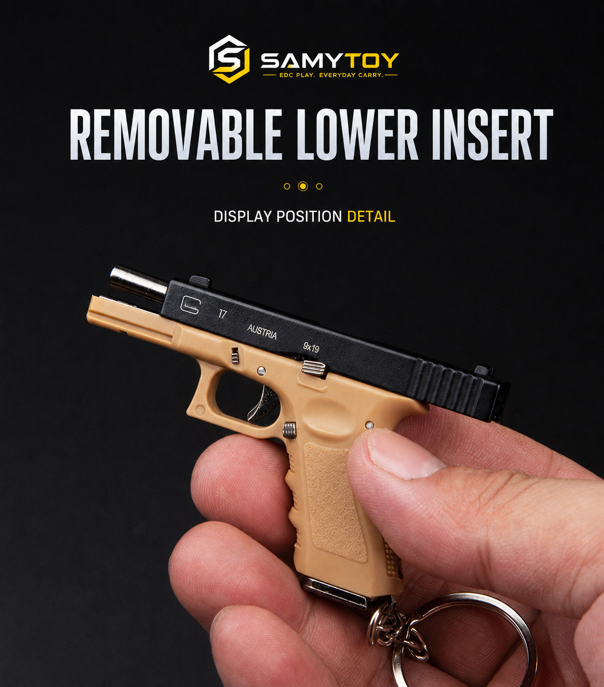 SAMYTOY™ Glock 17 Ejection Detachable Keychain