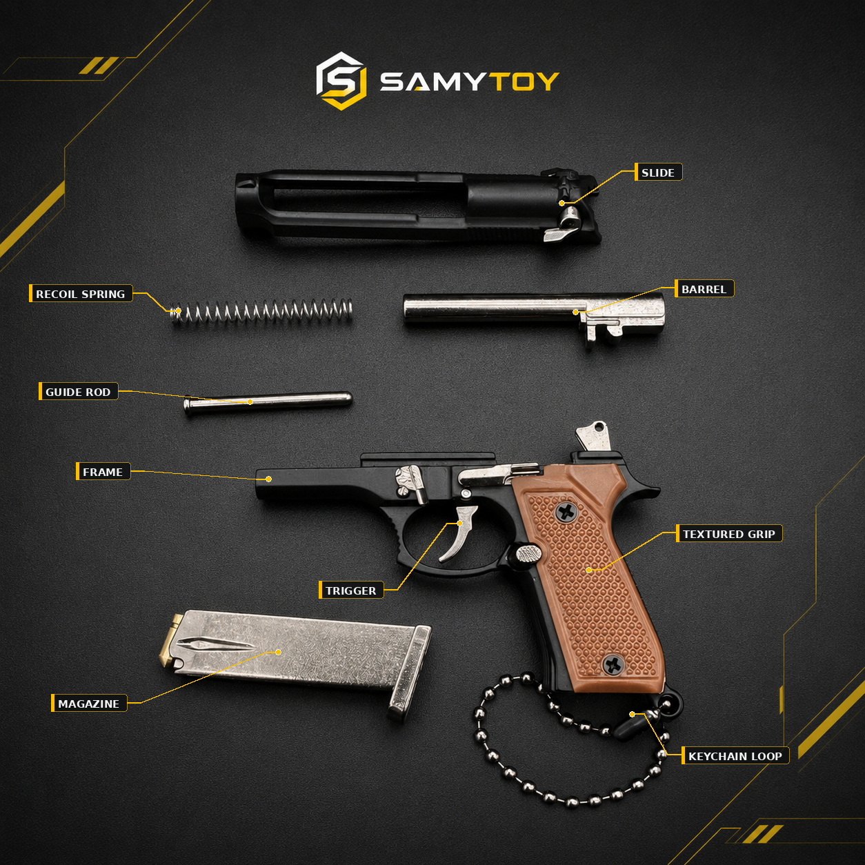 SAMYTOY™ Beretta Detachable Keychain