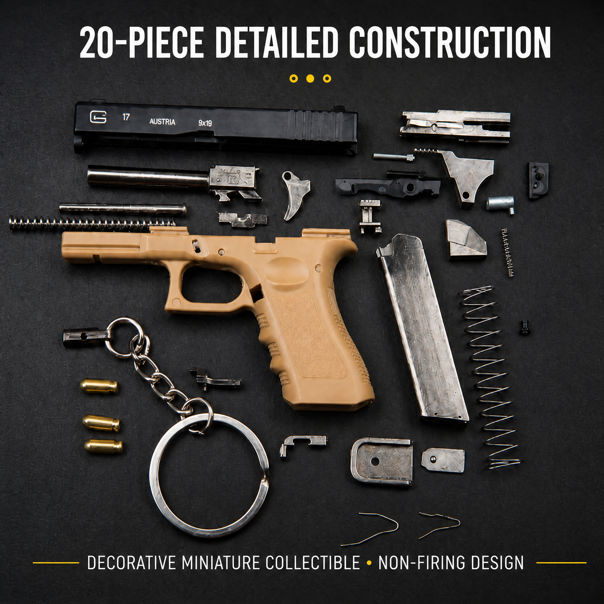 SAMYTOY™ Glock 17 Ejection Detachable Keychain
